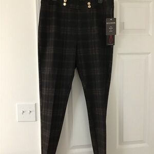 Zac & Rachel Black Plaid Women's Pants